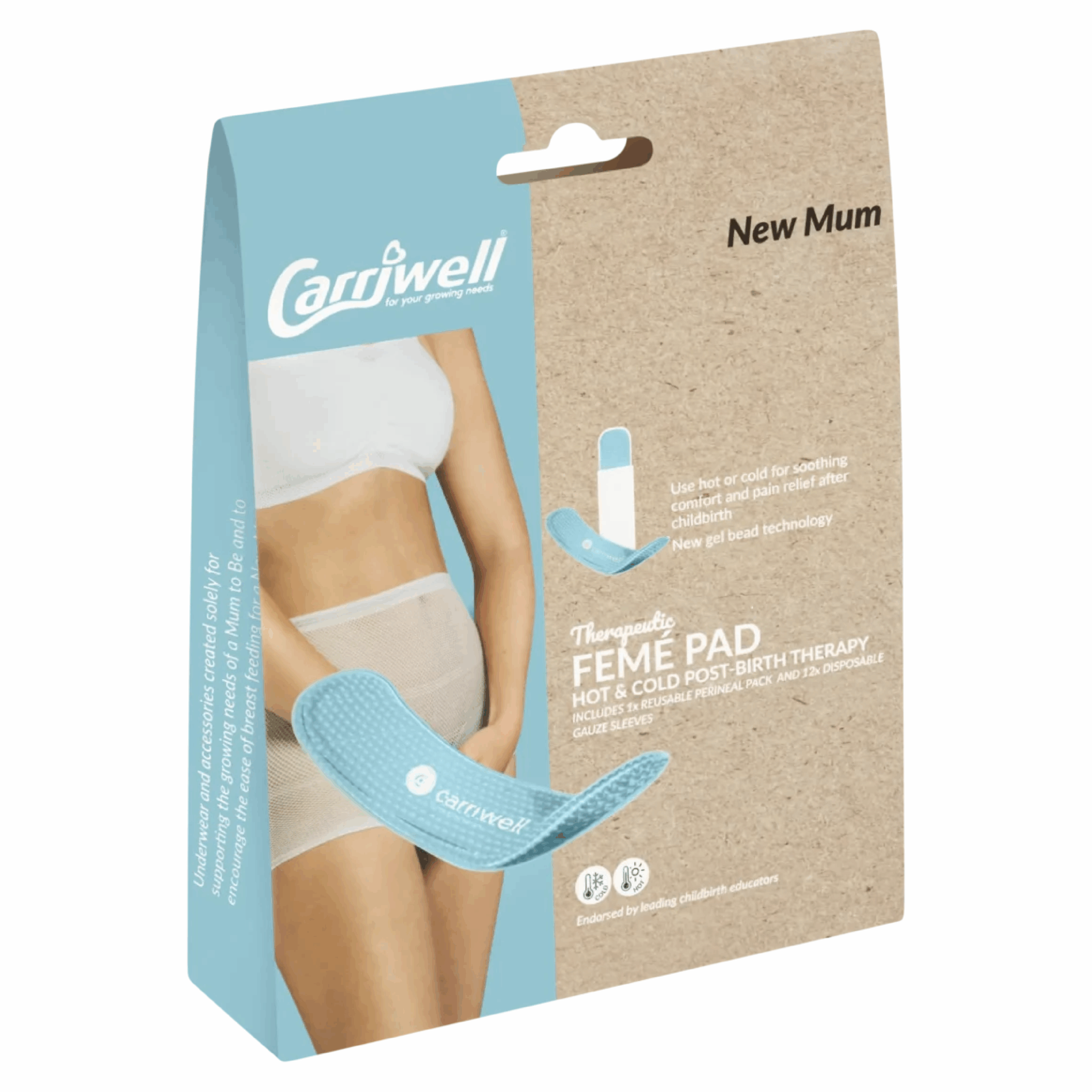 Carriwell Hot or Cold Feme Pad for Soothing Comfort and Pain After Childbirth