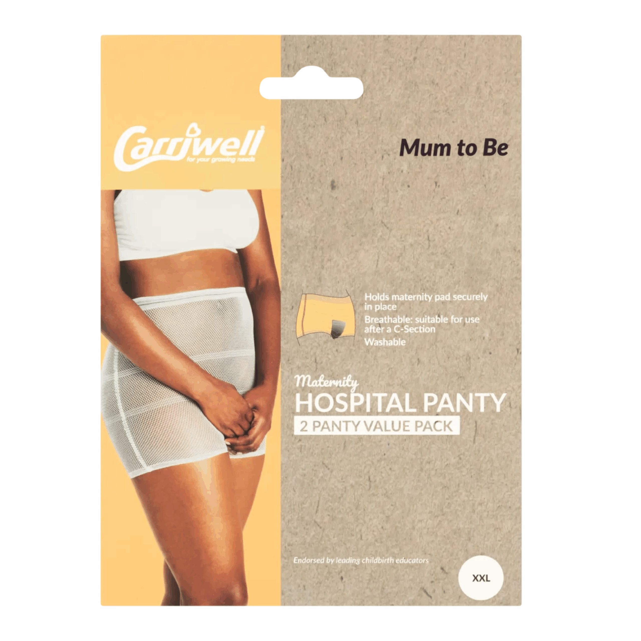 Carriwell Maternity Hospital Panty to Hold Maternity Pad In Place Post-Labour or C-Section