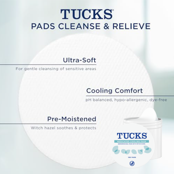 TUCKS Medicated Cooling Pads Benefits and Features